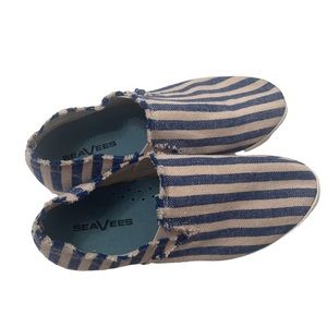 SeaVees Blue and Cream Shoes Size 8 NWOT